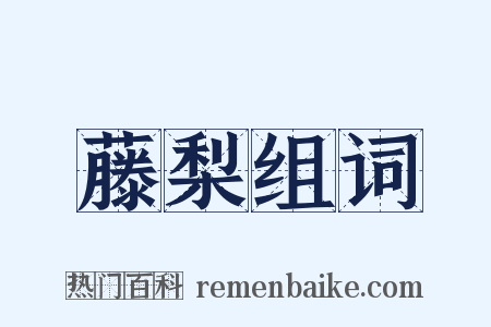 藤梨组词是什么意思的图片